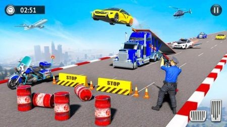 ܇ؼwJPFlying Police Car Stunt Game؈D